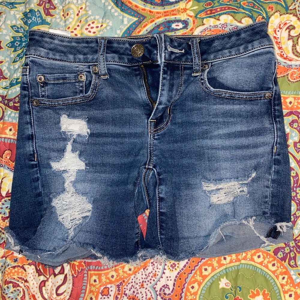 american eagle denim shorts